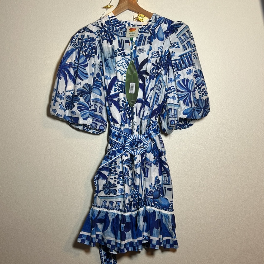 Farm Rio - Sweet Rio Mini-Dress size large - Picture 6 of 10
